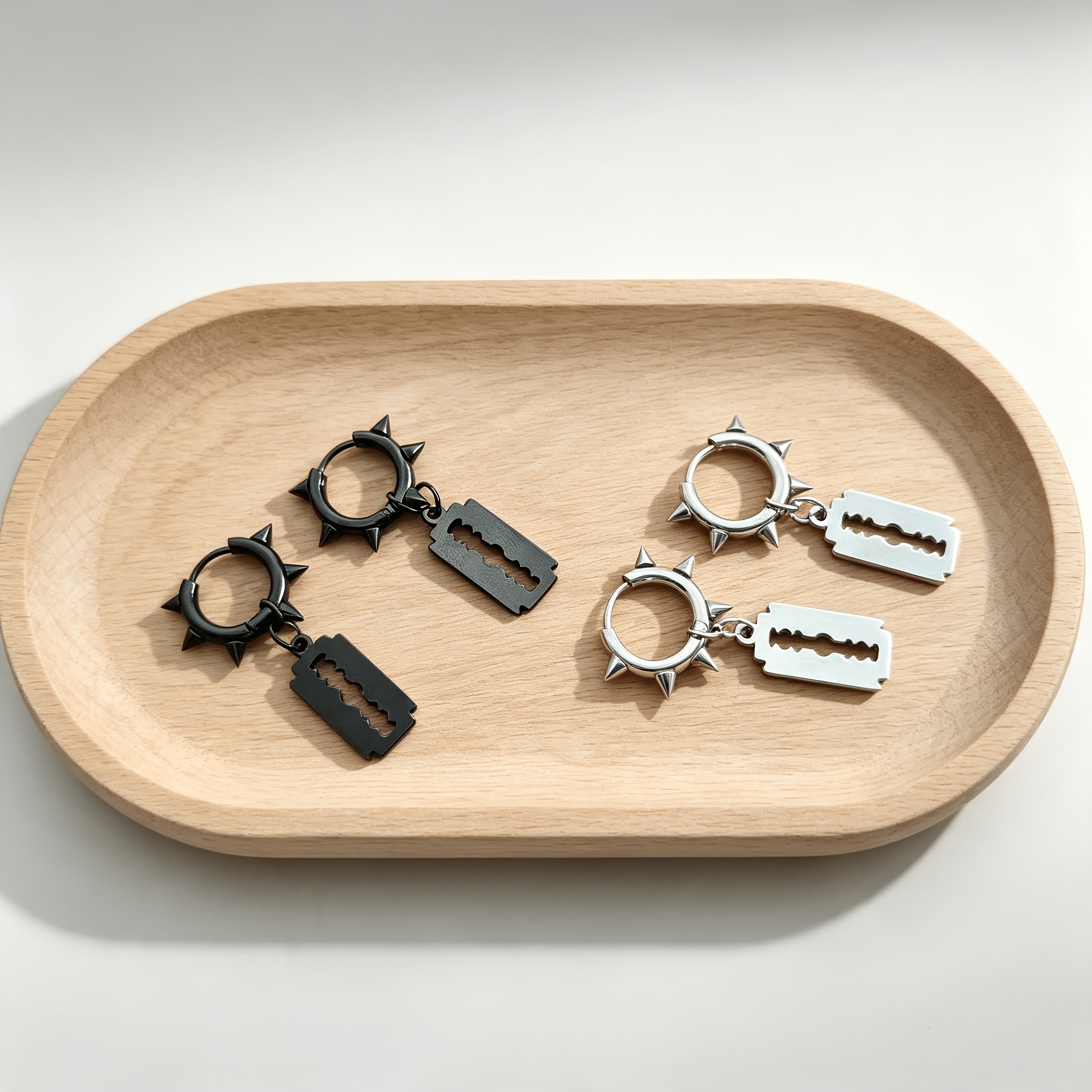 4pcs Bad Street-Style Dangling Earrings Set